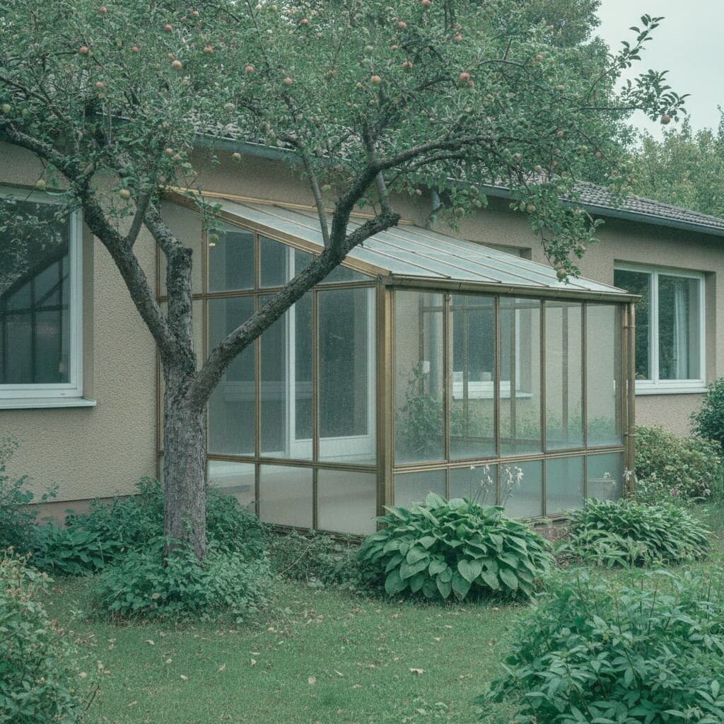Kompakter Wintergarten am Bungalow, Bad Soden